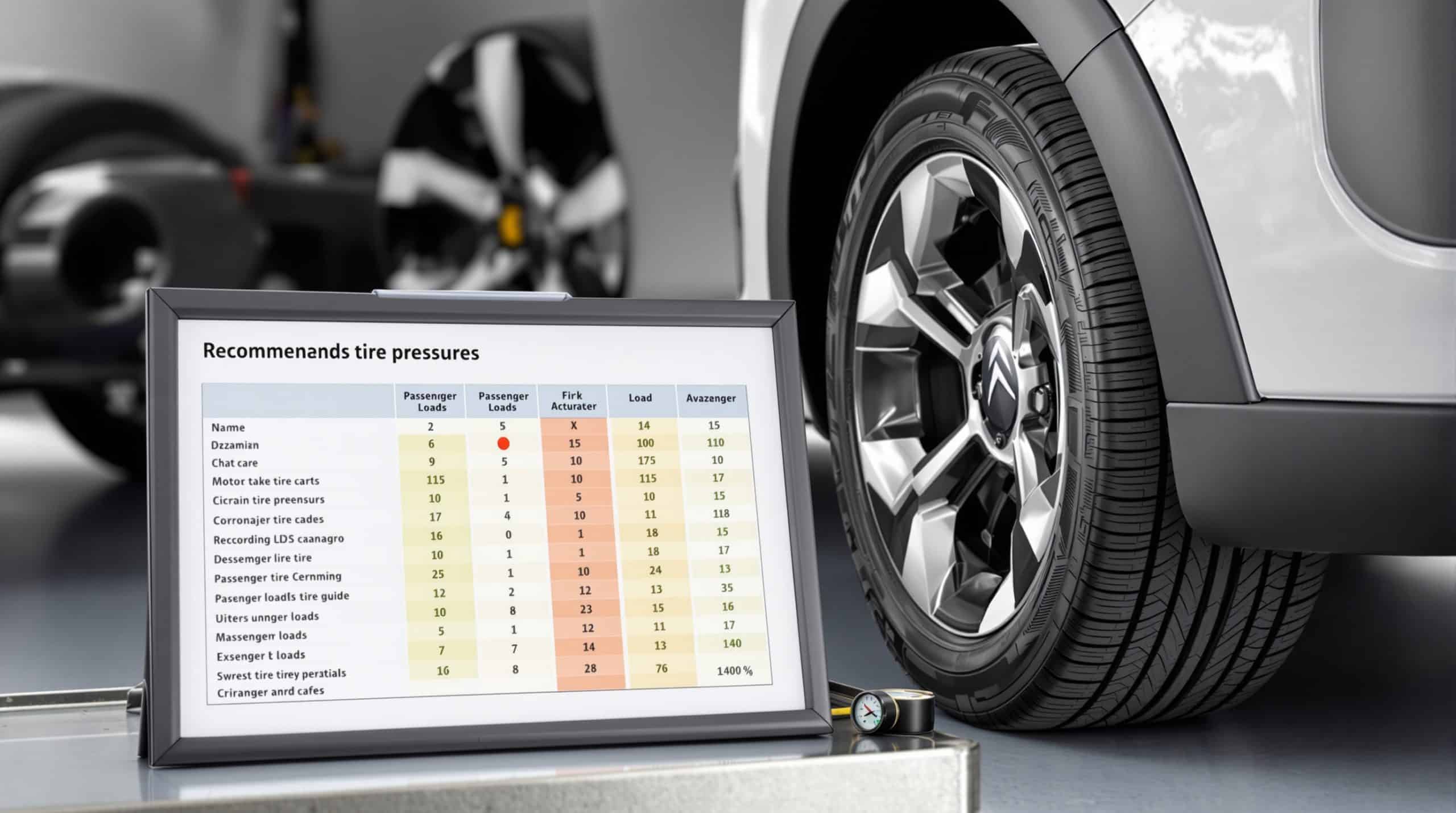 découvrez le tableau des pressions recommandées pour les pneus de votre citroën c3 ainsi que des conseils pratiques pour assurer sécurité et performance.