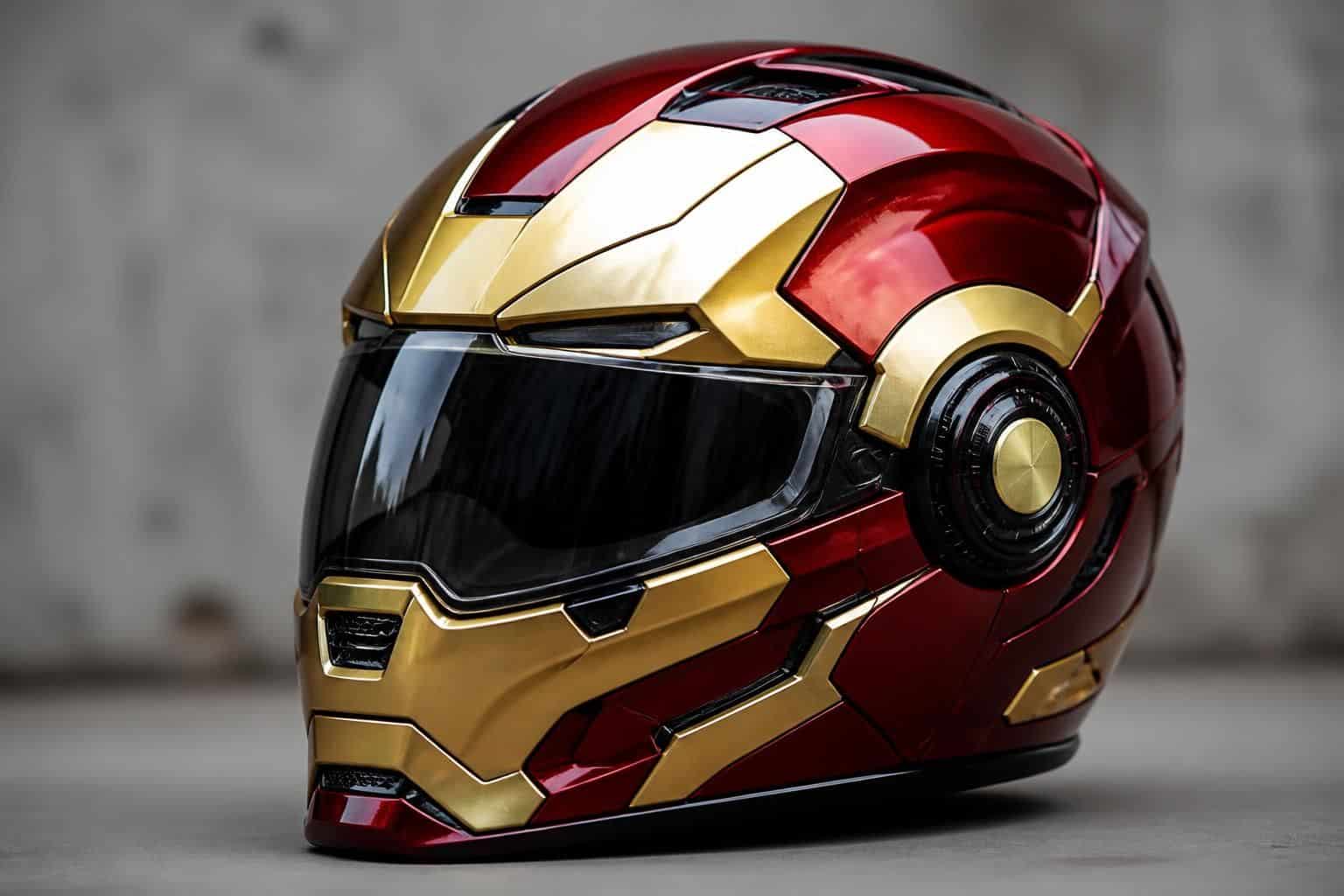 découvrez le casque moto iron man alliant un design unique inspiré du célèbre super-héros et une protection certifiée pour une sécurité optimale sur la route.
